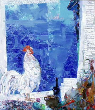 Rooster Morning 2, by George Pali
