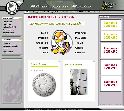 www.urbanfm-radio.com, by Visar Ulaj