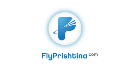 FlyPrishtina.com logo identity, by Besart Bujupi