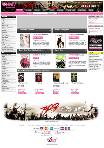 HMV.co.uk 300 restyle, by Besart Bujupi