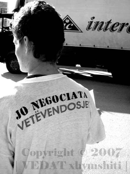 activist against NEGOTIATION, by Vedat Xhymshiti